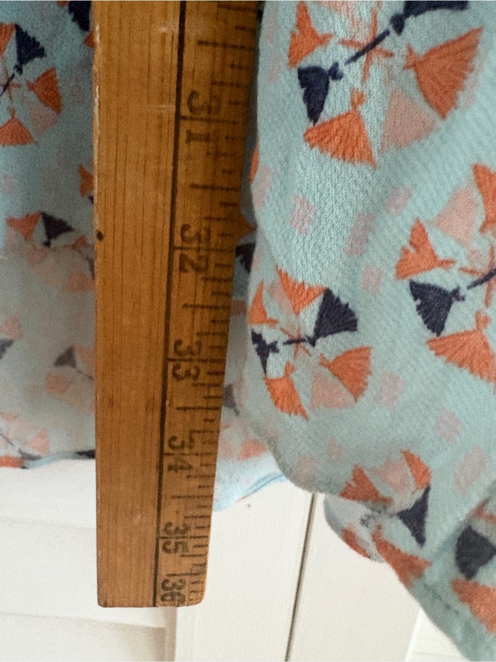 Dalia Mint Blue-Green Dress Floral & Stripe Mixed Print Boho Tunic Mini Dress L - Picture 12 of 12